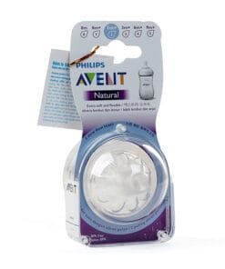 Núm ti silicone Philips Avent Natural cho trẻ từ 1 tháng tuổi (Vỉ 2 núm)