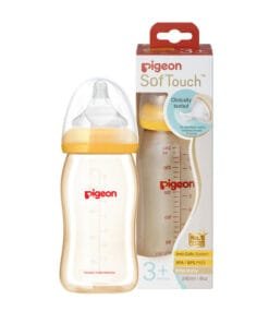 Bình Sữa PPSU Plus 240ml cổ rộng NV Silicon siêu mềm Plus Nhập Khẩu