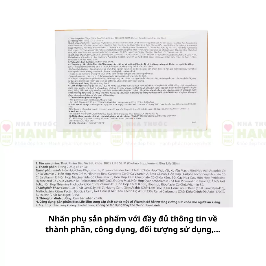 Giá Slim Unicity và nơi mua chính hãng đáng tin cậy - Hakichi 5 Phan biet slim unicity chinh hang 4