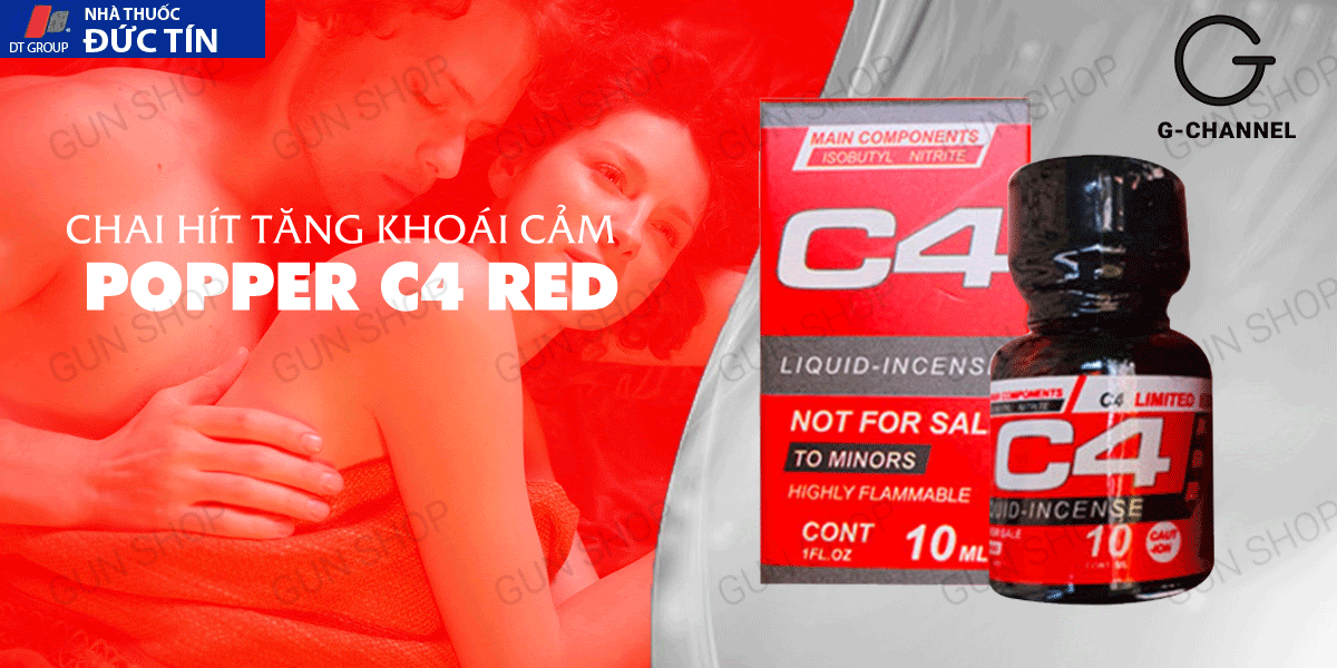 Popper C4 Red 10ml chính hãng Mỹ USA PWD - Ảnh 2