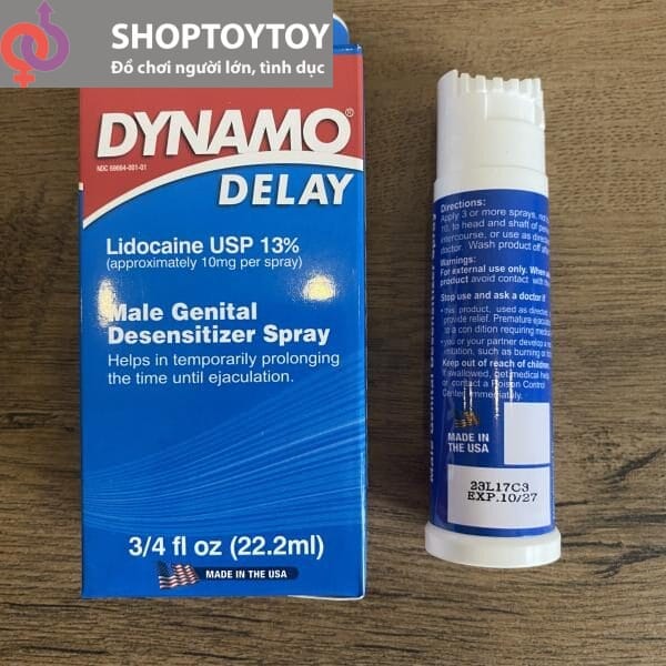 Chai xịt Mỹ Dynamo Delay - Kéo dài thời gian Cho Nam - Chai 22ml 1 Chai xịt Mỹ Dynamo Delay - Kéo dài thời gian Cho Nam - Chai 22ml