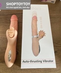 Dương Vật Cầm Tay Rung Thụt Toả Nhiệt Cao Cấp Kết Hợp Lưỡi Liếm Siêu Mềm - Vibrator Evo mars - sextoy cho nữ
