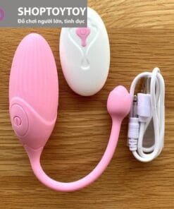 Sextoy Trứng Rung Nòng Nọc màu Hông Điều Khiển từ Xa Không Giây - Giup Hỗ Trợ Chi Em street Hiệu Quả