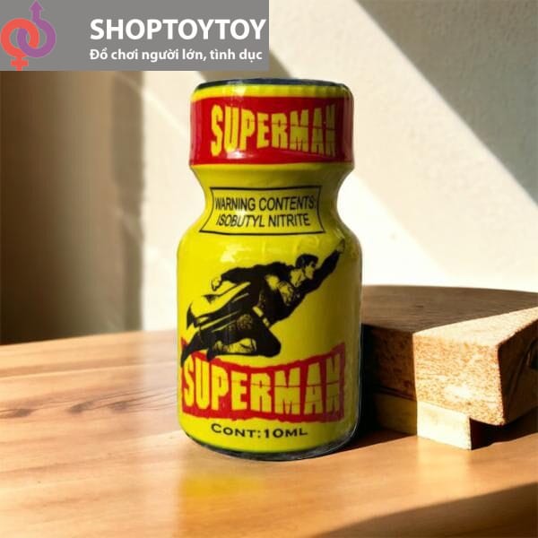 Shop Bán Chai Hít Popper Supermen Chai 10ml chính hãng PWD USA kích thích hưng phấn Cho Top Bot Cực Mạnh 1 Shop Bán Chai Hít Popper Supermen Chai 10ml chính hãng PWD USA kích thích hưng phấn Cho Top Bot Cực Mạnh