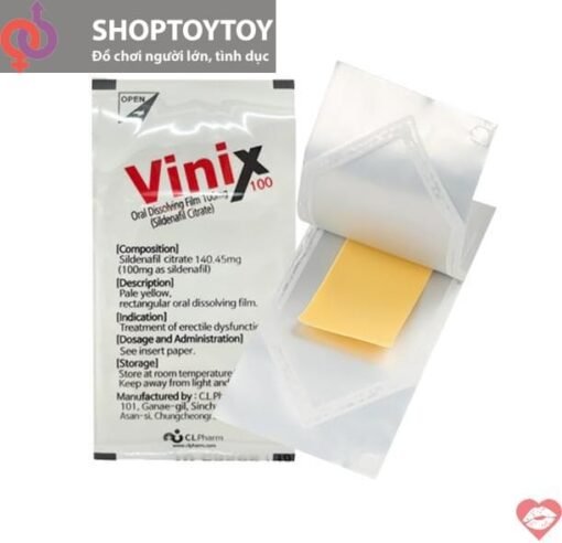 Tem ngậm Vinix 100mg tăng cường sinh lý của Hàn Quốc kéo dài thời gian