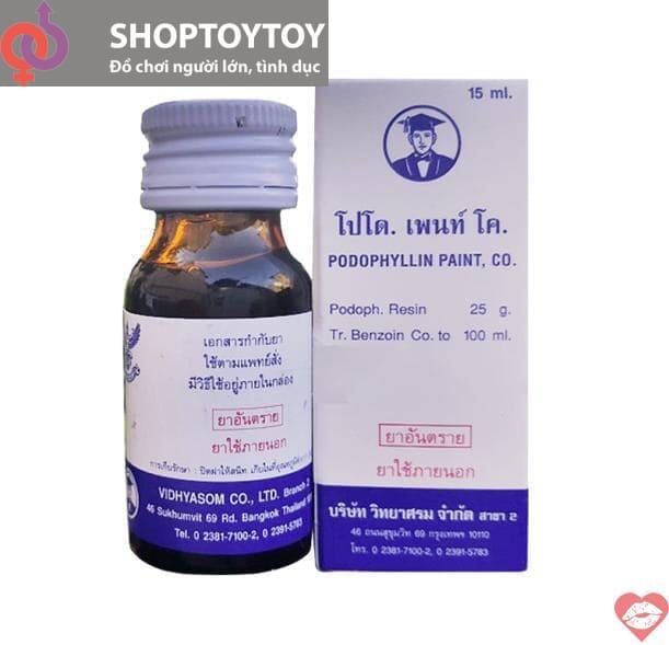 Thuốc Podophyllin 25 Thái Lan chữa trị sùi mào gà tại nhà cho nam nữ 1 Thuốc Podophyllin 25 Thái Lan chữa trị sùi mào gà tại nhà cho nam nữ