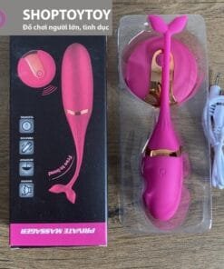 Trứng rung Đuôi Cá Mini 10 Chế Độ Kết Hợp Điều Khiển Từ Xa