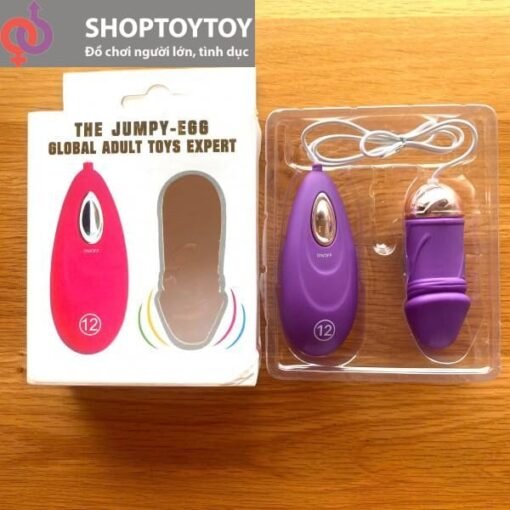 Trứng Rung Hình Dương Vật Mini 12 Chế Độ Rung - Sextoy Trứng Rung Cho Nữ Giới
