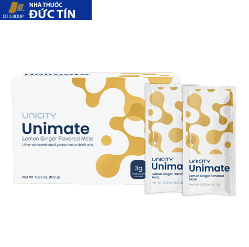 Unimate chanh gừng lemon ginger Unicity tăng cường tập trung, tỉnh táo và sức khỏe não bộ