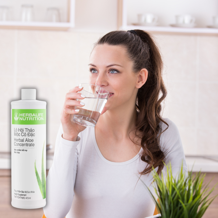 Uống lô hội Herbalife trước hay sau ăn? Thời điểm nào uống là tốt nhất? - Hakichi 2 Lo hoi Herbalife 8