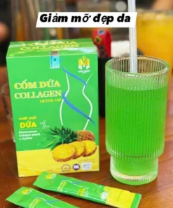 Cốm Dứa Collagen Detox Vip, Detox dứa bổ sung collagen, làm đẹp da, đẹp dáng, chống lão hoá da