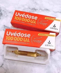D3 hàm lượng cao , Vitamin D3 Uvedose Liều Cao 100000 UI Của Pháp (1 liều cho 3 tháng)