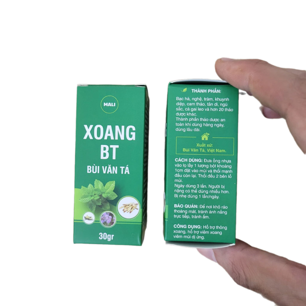 Thổi xoang BT MaLi hàng chuẩn chính Bùi Văn Tá bột thổi xoang hỗ trợ viêm xoang viêm mũi dị ứng 4 Thổi xoang BT MaLi hàng chuẩn chính Bùi Văn Tá bột thổi xoang hỗ trợ viêm xoang viêm mũi dị ứng - Ảnh 5