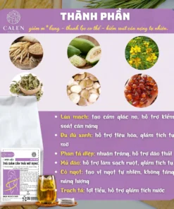 Trà thải mỡ bụng Calen giúp đào thải mỡ dưới da, giảm mỡ bụng, đùi, bắp tay, bắp chân hiệu quả bịch 30 túi lọc 12 calen5