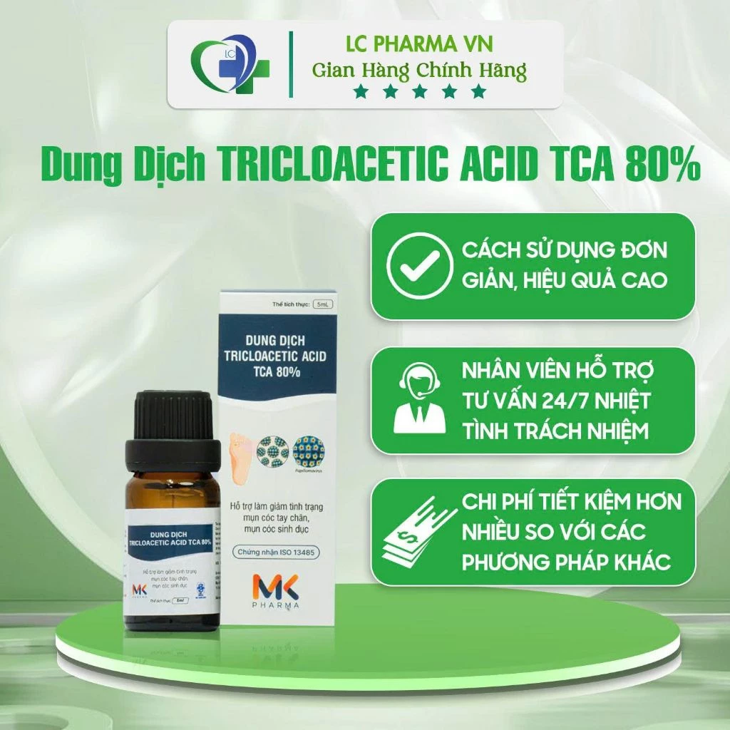(Che Tên)Dung Dịch Chấm Sùi TRICLOACETIC ACID 80% MK Pharma(Hỗ trợ chấm Hạt Ngọc, Sùi, Mụn cơm, mụn cóc, gai SD) 3 (Che Tên)Dung Dịch Chấm Sùi TRICLOACETIC ACID 80% MK Pharma(Hỗ trợ chấm Hạt Ngọc, Sùi, Mụn cơm, mụn cóc, gai SD) - Ảnh 3