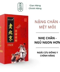 Miếng Dán Thải Độc Chân Ngải Cứu Chính Hãng Ông Lão Bắc Kinh (Hộp 50 Miếng)