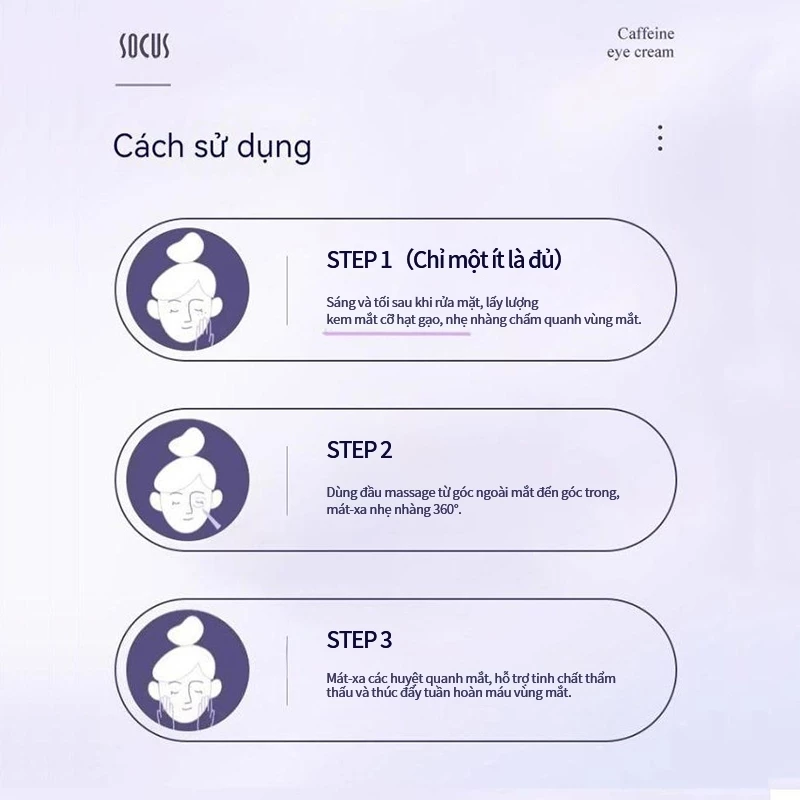 SOCUS kem mắt massage điện,Chống Nhăn,Làm Mờ Quầng Thâm Và Nếp Nhăn,Nâng Và Làm Săn Chắc,Không Lão Hóa 4 SOCUS kem mắt massage điện,Chống Nhăn,Làm Mờ Quầng Thâm Và Nếp Nhăn,Nâng Và Làm Săn Chắc,Không Lão Hóa - Ảnh 4