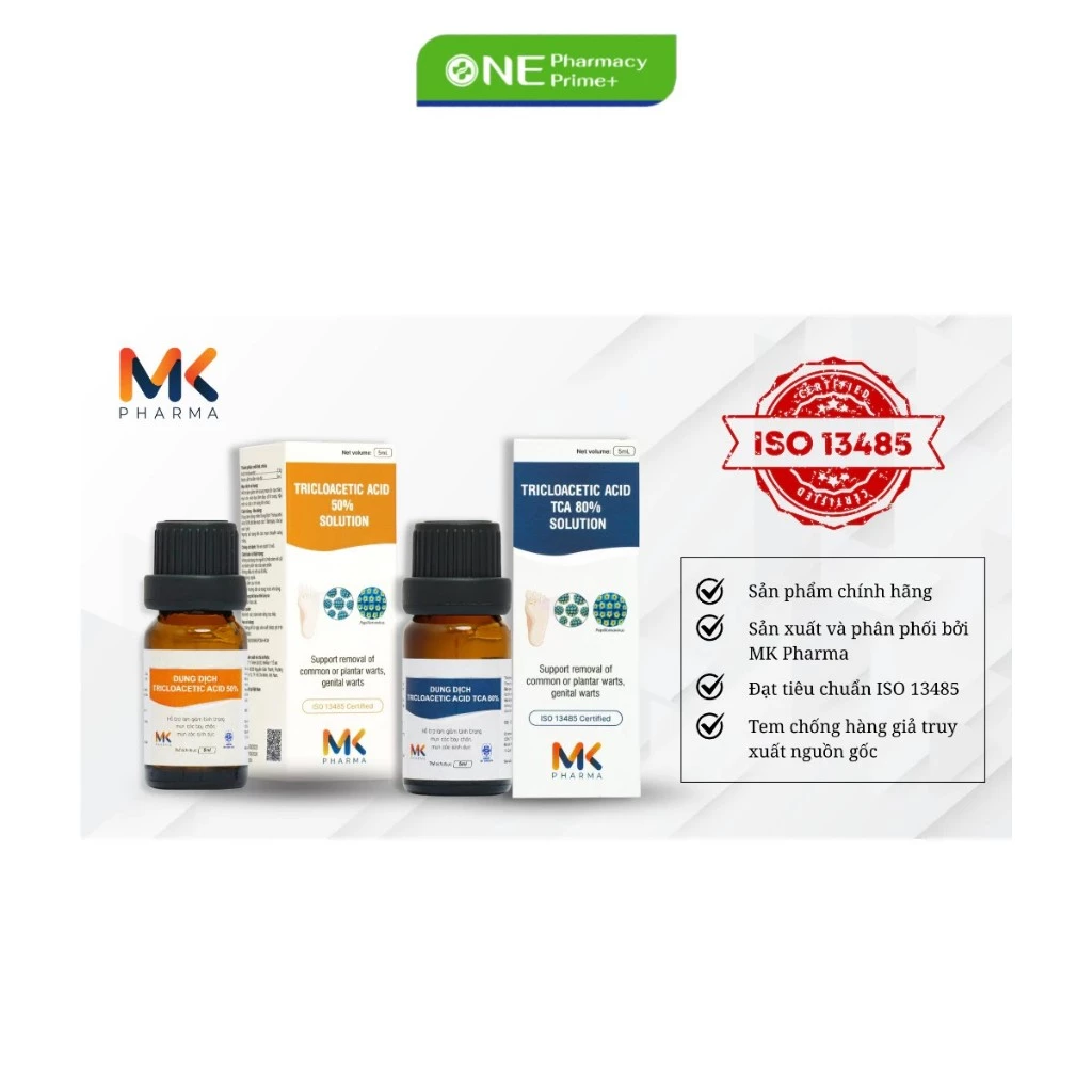 Dung Dịch Loại Bỏ Mụn Cóc, Mụn Thịt MK Pharma Tricloacetic Acid TCA 80% Solution - 5ml 5 Dung Dịch Loại Bỏ Mụn Cóc, Mụn Thịt MK Pharma Tricloacetic Acid TCA 80% Solution - 5ml - Ảnh 5