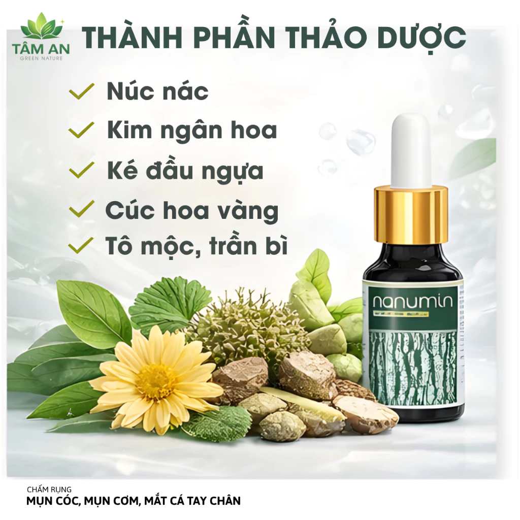 Tinh Chất Thảo Mộc NUNAMIN 15ML - Hỗ Trợ Xử Lý Mụn Cóc, Mụn Thịt, Mắt Cá Chân Tay 8 Tinh Chất Thảo Mộc NUNAMIN 15ML - Hỗ Trợ Xử Lý Mụn Cóc, Mụn Thịt, Mắt Cá Chân Tay - Ảnh 8
