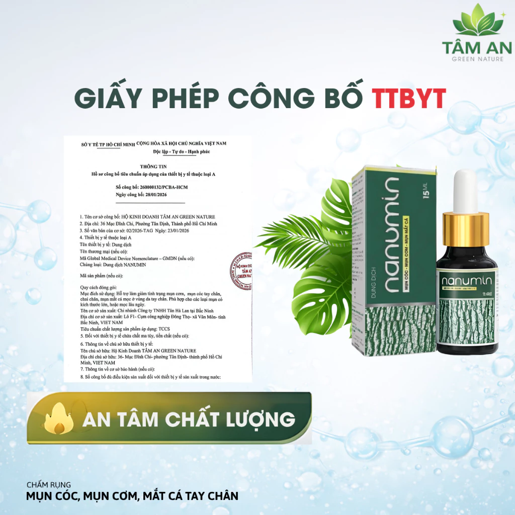 Tinh Chất Thảo Mộc NUNAMIN 15ML - Hỗ Trợ Xử Lý Mụn Cóc, Mụn Thịt, Mắt Cá Chân Tay 3 Tinh Chất Thảo Mộc NUNAMIN 15ML - Hỗ Trợ Xử Lý Mụn Cóc, Mụn Thịt, Mắt Cá Chân Tay - Ảnh 3