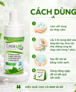 Bọt Kháng Khuẩn Nam Nữ CARELIIZ 120ml - Hỗ Trợ Xử Lý Sùi, Hạt Ngọc, Mụn Li Ti, Giảm Mùi, Mụn Vùng Kín - Ảnh 6