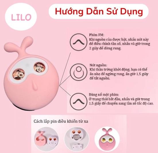 Dương vật giả tai thỏ gắn quần chip rung Lilo We Love massage điểm G
