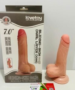 Cu Giả Lovetoy Sliding Skin Dong 7.0 – Dính Tường Cực Chắc Chất Liệu Silicon Mềm Như Da Thật