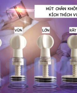 Bộ dụng cụ chụp mút vú kích thích massage ngực siêu sướng hút chân không