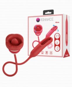 M&aacute;y massage &acirc;m đạo ngực Romance Alyss hoa hồng 2 đầu lưỡi liếm k&iacute;ch- hakichi