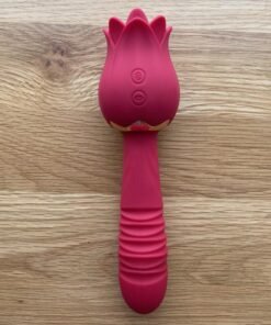 Sextoy Dương Vật Giả Rung Thụt - Kết Hợp 1 Đầu Lưỡi Liếm Hoa Hồng Cực Mạnh Cho Nữ Tự Sướng - Ảnh 4