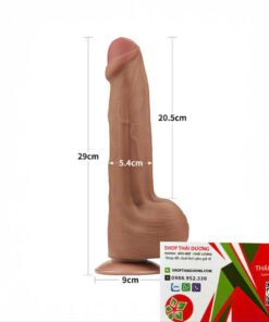 Dương Vật Giả Gắn Tường Lovetoy 11.5 Inch Trượt Da 2 Lớp, Thiết Kế Cao Cấp - Ảnh 5