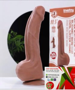 Dương Vật Giả Gắn Tường Lovetoy 11.5 Inch Trượt Da 2 Lớp, Thiết Kế Cao Cấp - Ảnh 8