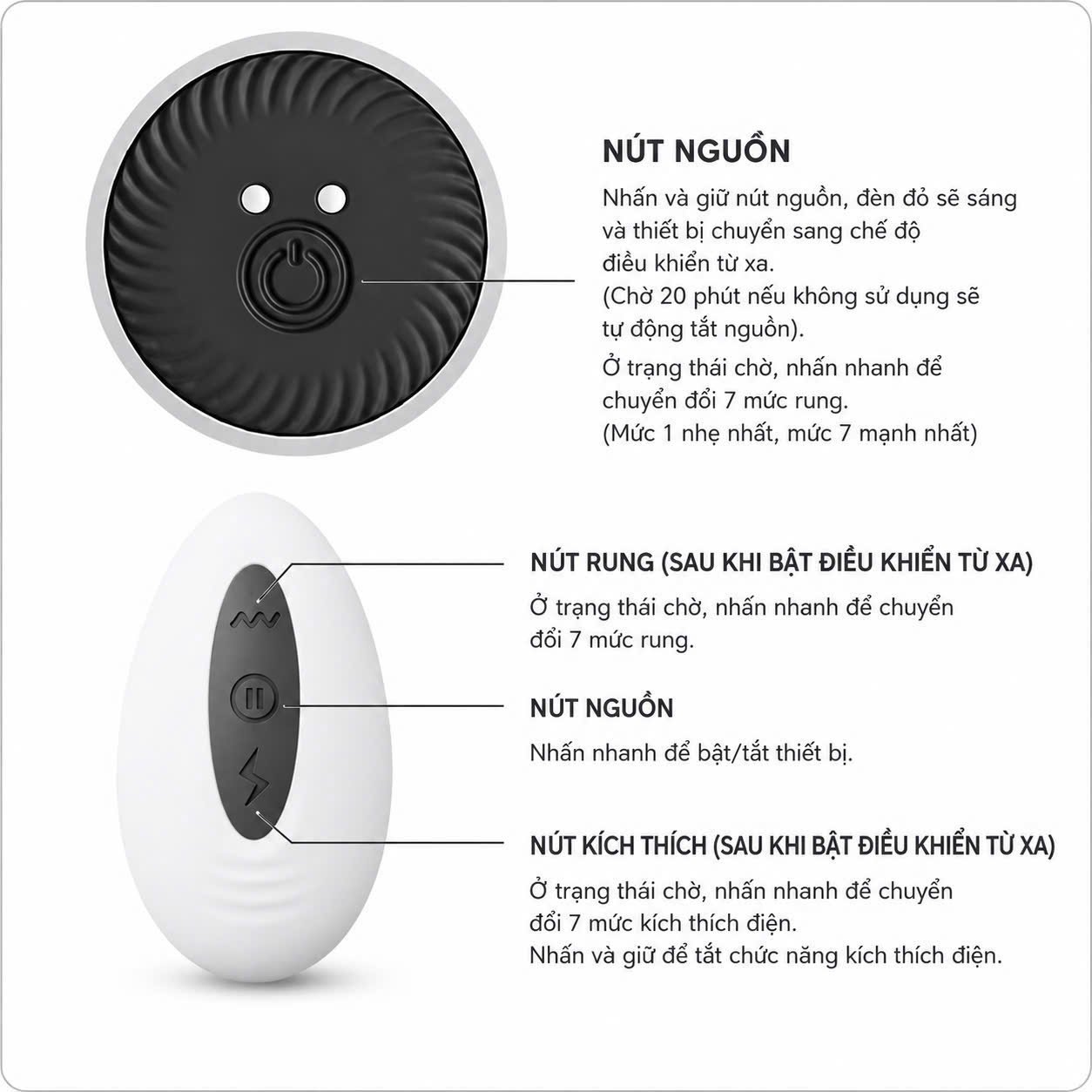 Phích Cắm Tình Yêu Inox Cao Cấp Tính Năng Rung Sốc Điện Có Remote