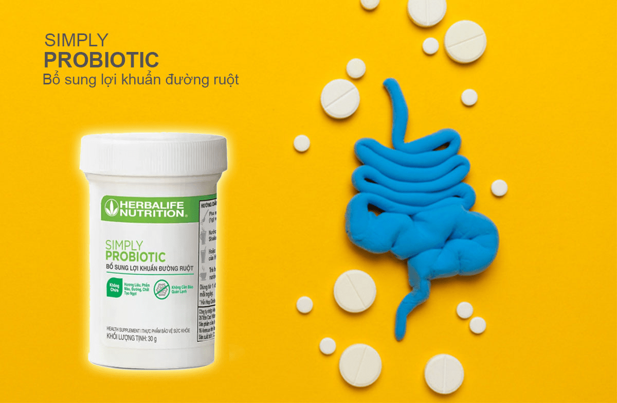 Men Symply probiotic herbalife bổ sung lợi khuẩn hỗ trợ cải thiện sức khỏe đường tiêu hóa - Hakichi 7 Men vi sinh Simply Probiotic Herbalife