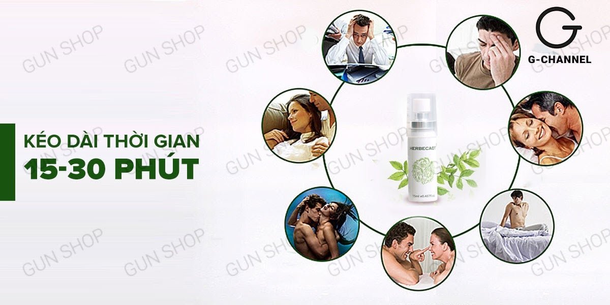 Herbecaot Đài Loan 15ml xịt kéo dài thời gian siêu hiệu- hakichi 4 Herbecaot Đài Loan 15ml xịt kéo dài thời gian siêu hiệu quả