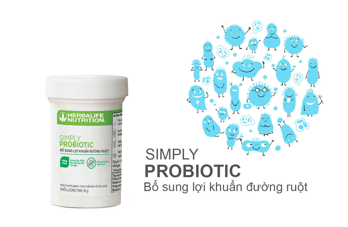 Men Symply probiotic herbalife bổ sung lợi khuẩn hỗ trợ cải thiện sức khỏe đường tiêu hóa - Hakichi 4 Men Herbalife Simply Probiotic