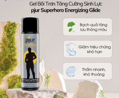 Bán Kem bôi trơn tăng cường sinh lực Pjur superhero energizing glide 30ml chính hãng Đức nhập khẩu