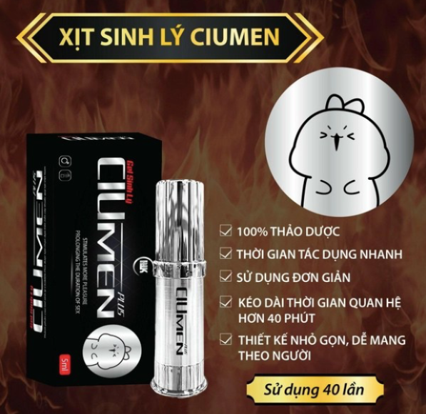 Xịt Ciumen Plus trắng mới chống xuất tinh sớm kéo dài thời- hakichi 2 Xịt Ciumen Plus trắng mới chống xuất tinh sớm kéo dài thời gian