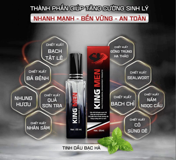 King Men chai xịt kéo dài quan hệ chống xuất tinh sớm hiệu quả
