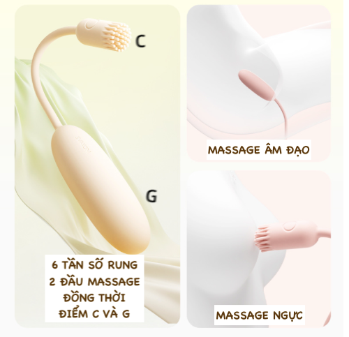 Thông tin Trứng rung 2 đầu Svakom Shimmer điều khiển thông minh qua App nhập khẩu