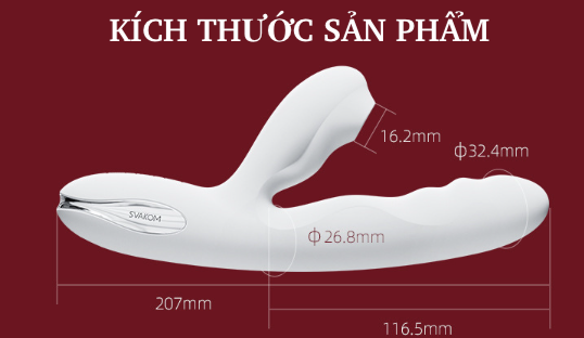 Bảng giá Dương vật giả đa năng Svakom Veromca rung thụt toả nhiệt nhánh phụ hút tốt nhất