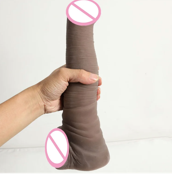 Dương vật giả Alistair L00833 silicone da màu siêu mềm đóng đất dính tường