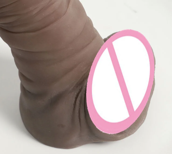 Dương vật giả Alistair L00833 silicone da màu siêu mềm đóng đất dính tường