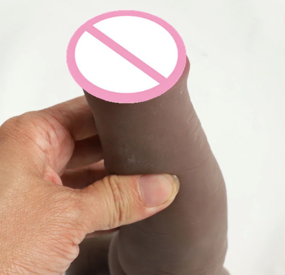 Dương vật giả Alistair L00833 silicone da màu siêu mềm đóng đất dính tường