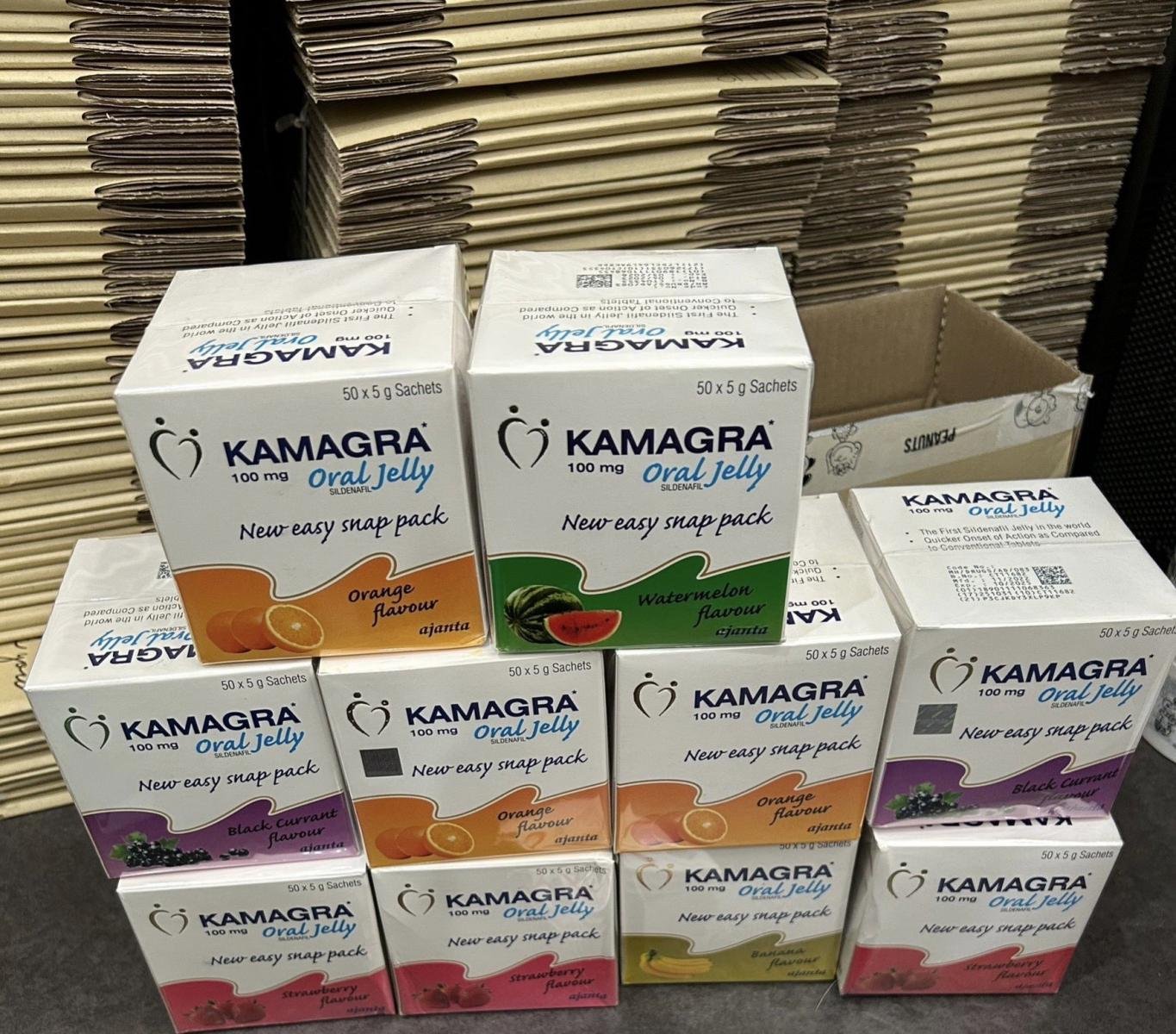 Kamagra Oral Jelly 100mg 50 gói thạch trái cây tăng cường sinh lực