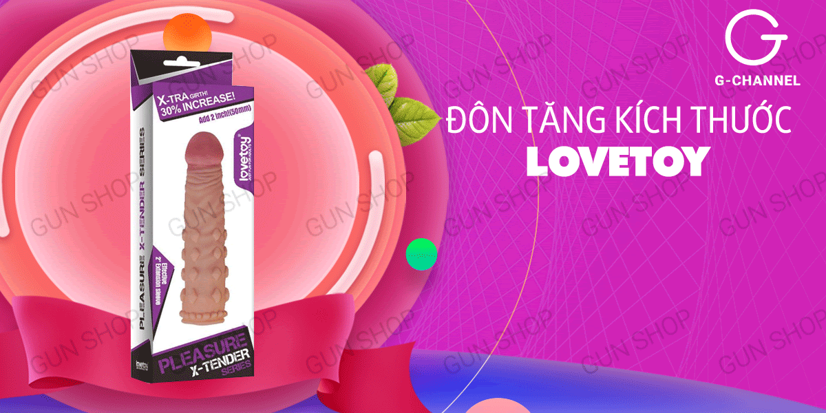 Bao cao su đôn dên Lovetoy tăng kích thước 5cm nâng tầm cảm xúc - Hakichi 2 Bao cao su đôn dên Lovetoy tăng kích thước 5cm nâng tầm cảm xúc