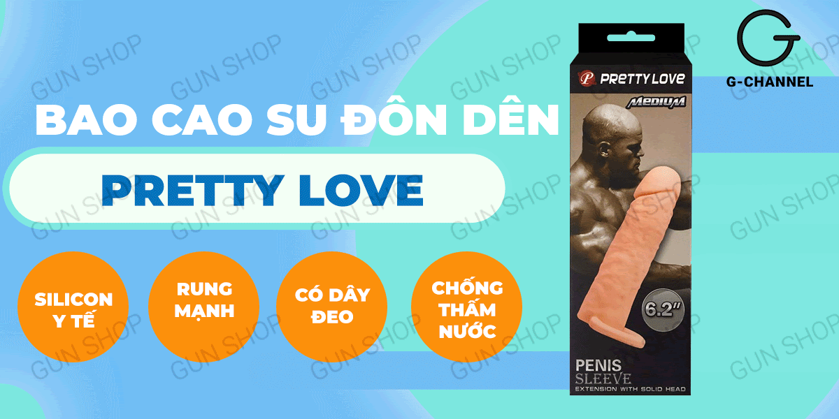 Bao cao su đôn dên Pretty Love Medium 6.2 siêu mềm mại kích thích mạnh - Hakichi 2 Mua Bao cao su đôn dên tăng kích thước Pretty Love Medium 6.2 hàng mới về