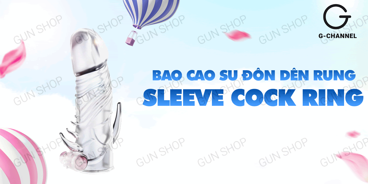 Bao cao su đôn dên rung Sleeve Cock Ring tăng hưng phấn kích thích - Hakichi 2 Bao cao su đôn dên rung Sleeve Cock Ring tăng hưng phấn kích thích