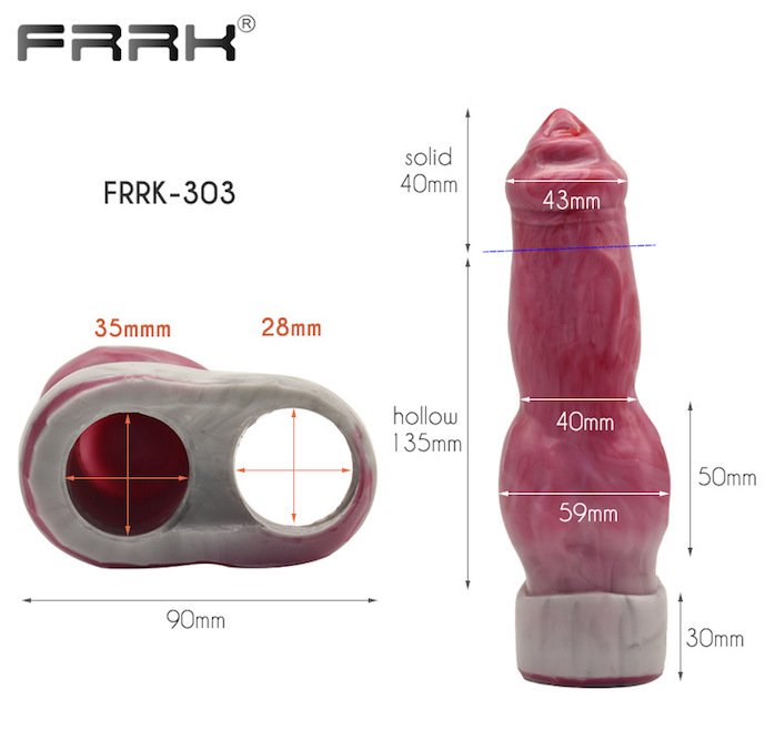 Bao cao su đôn dên FRRK FR‑303 dương vật chó sói có quai đeo siêu kích- Hakichi 8 Bao cao su đôn dên FRRK FR‑303 dương vật chó sói có quai đeo siêu kích thích
