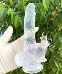 Cu Giả Jiuai Utensils Dương Vật Giả Trong Suốt Gắn Tường Silicon Đàn Hồi Giống Thật